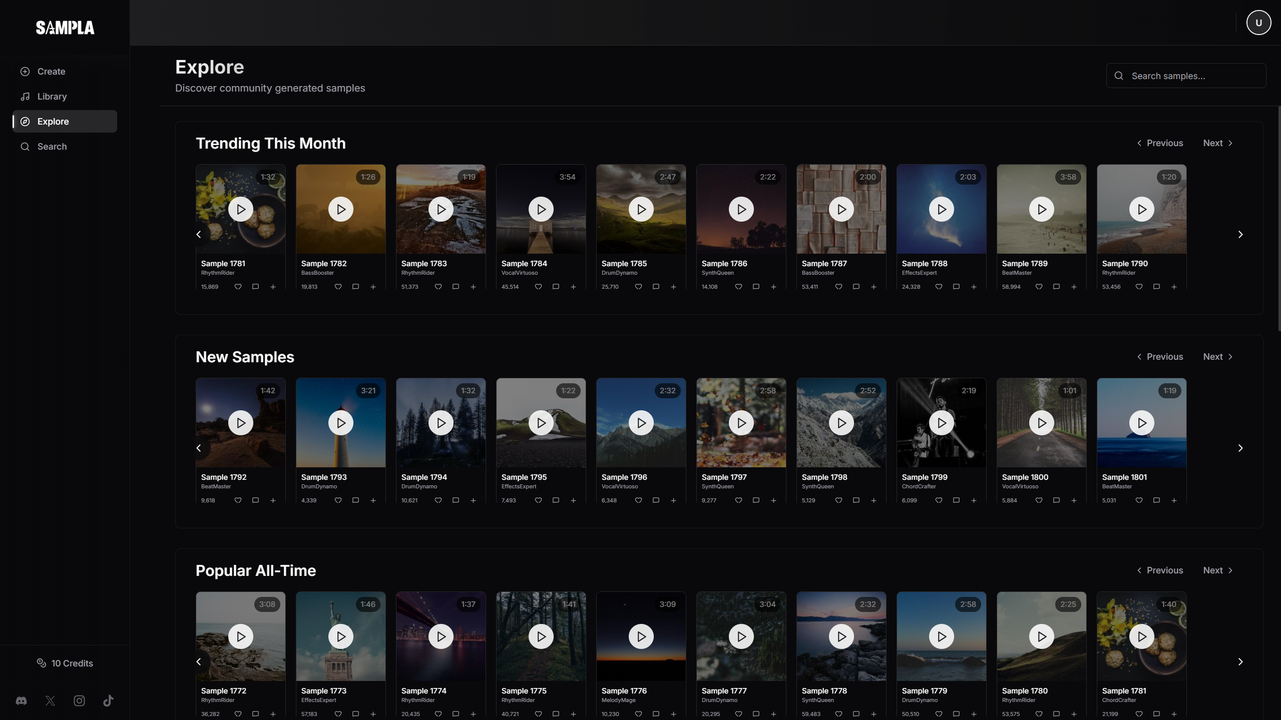 Music Sample Explorer