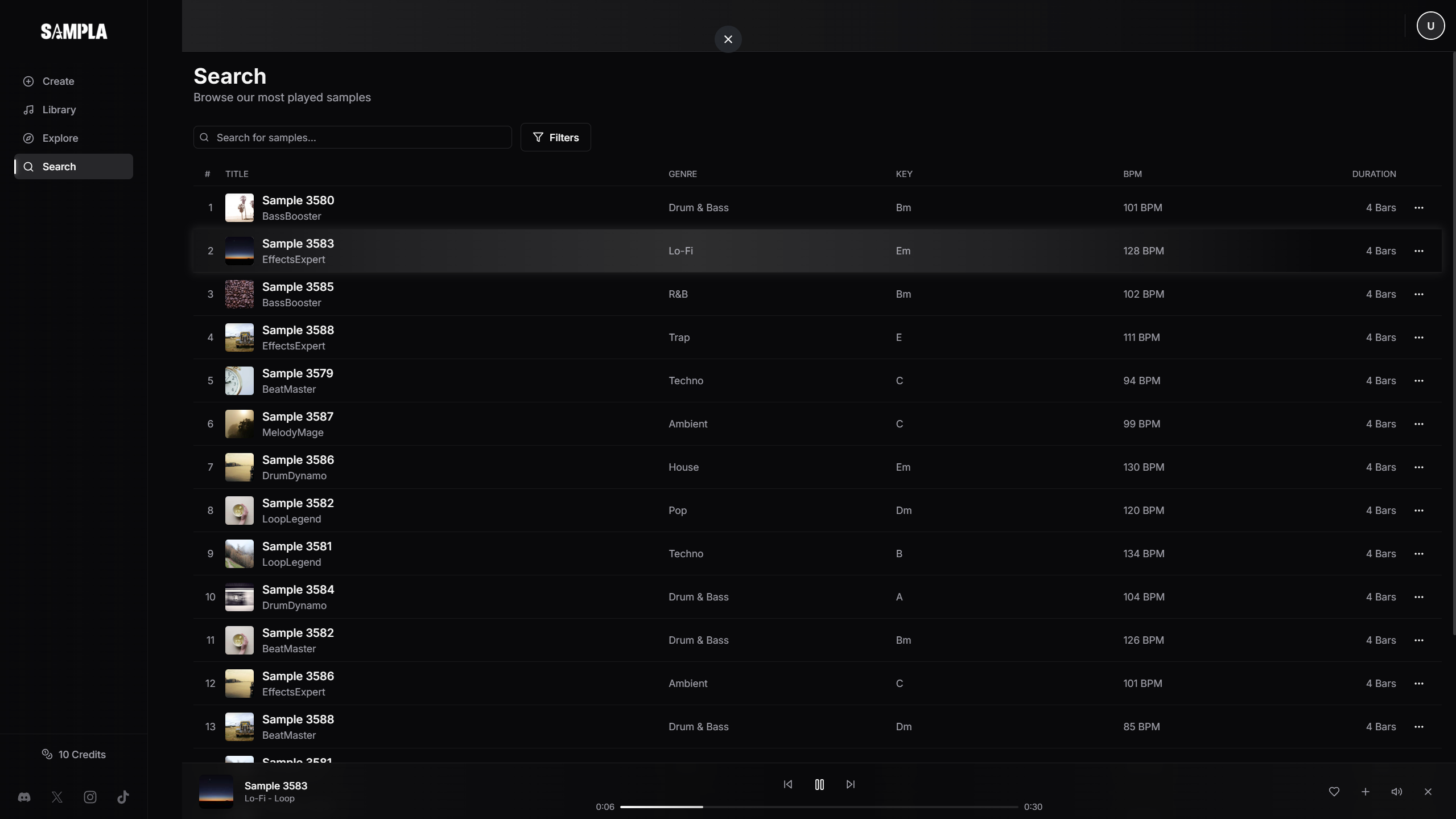 Music Sample Library